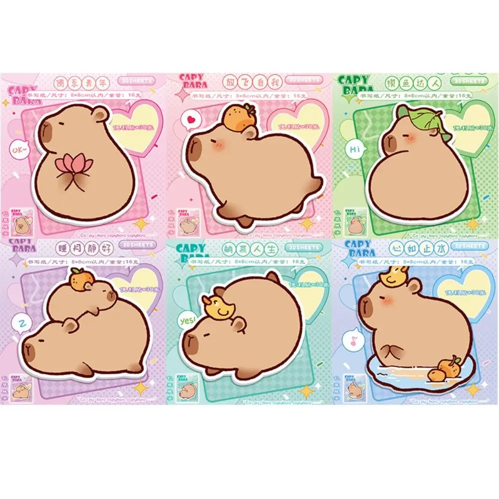 To Do List Kawaii Capybara MeMO Pad Sticky Notes กระดาษโน้ตน่ารัก N ครั้งกระดาษข้อความ Note Pad สติกเกอร์