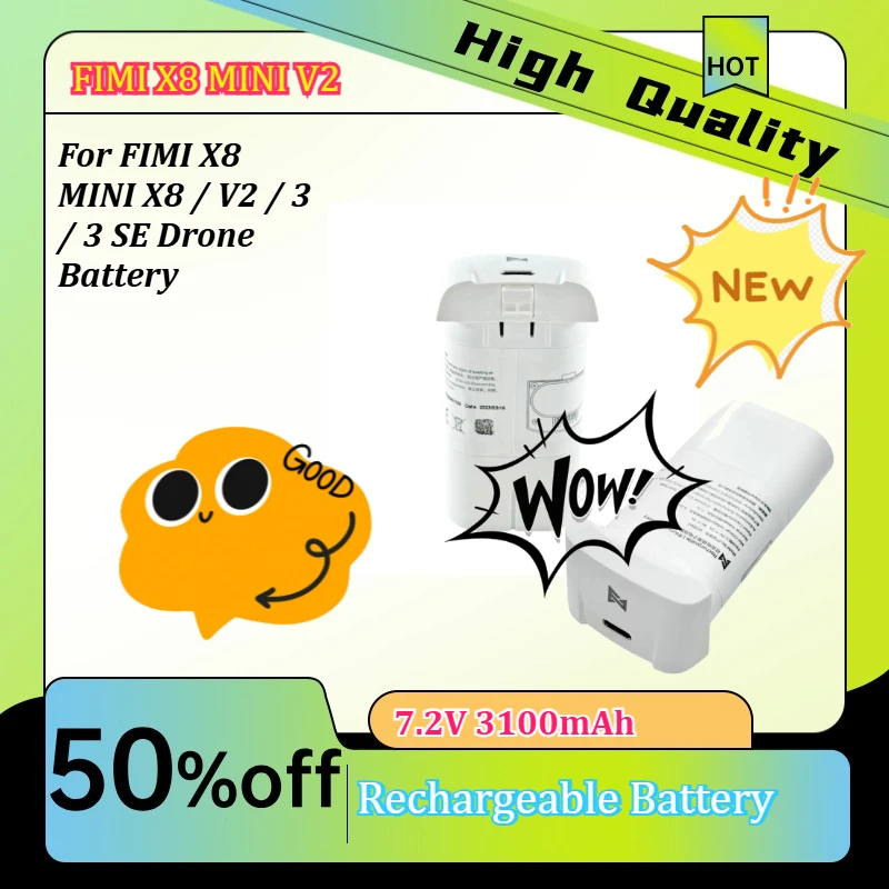 7.2V 3100mAh  DC60A7 22.32Wh Li-ion Replacement Intelligent Flight Battery for FIMI X8 MINI X8 / V2 / 3 / 3 SE Drone Battery