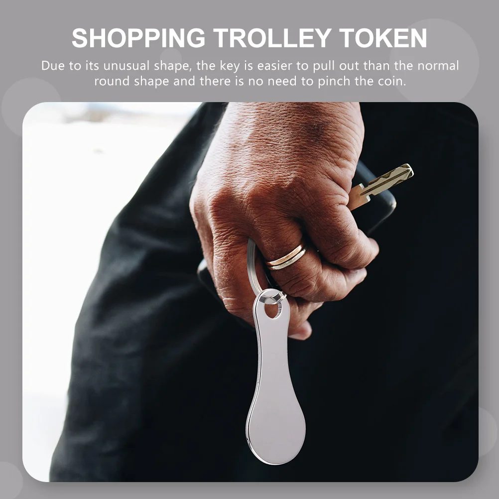 Cart Token Convenient Key Rings Portable Trolley Removers Shopping Keyring Tokens Pendant for