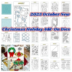 Merry Christmas Holiday Wishes Add-On Dies 2025 New Honey Bee Dies Stamps Stencil Set Snowman Gingerbread Die DIY Scrapbook Card