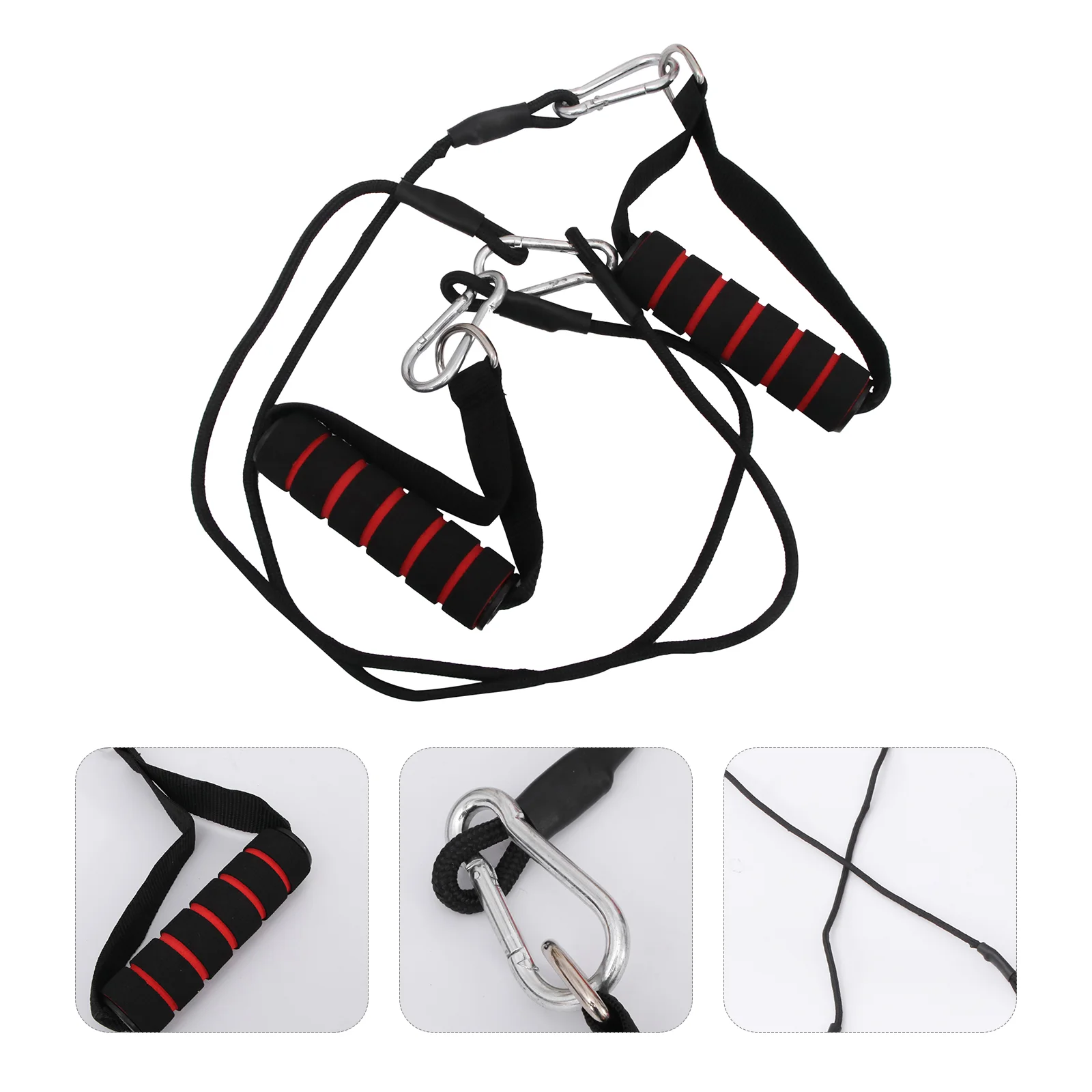 

Fitness Handle Home Tricep Pulldown Attachment Biceps Rope Pulley Cable System Ropes Multifunction