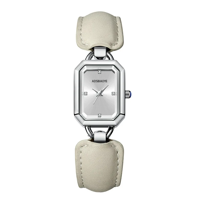 

Часы с квадратным браслетом и поясом, женские модные кварцевые часы в стиле ретро