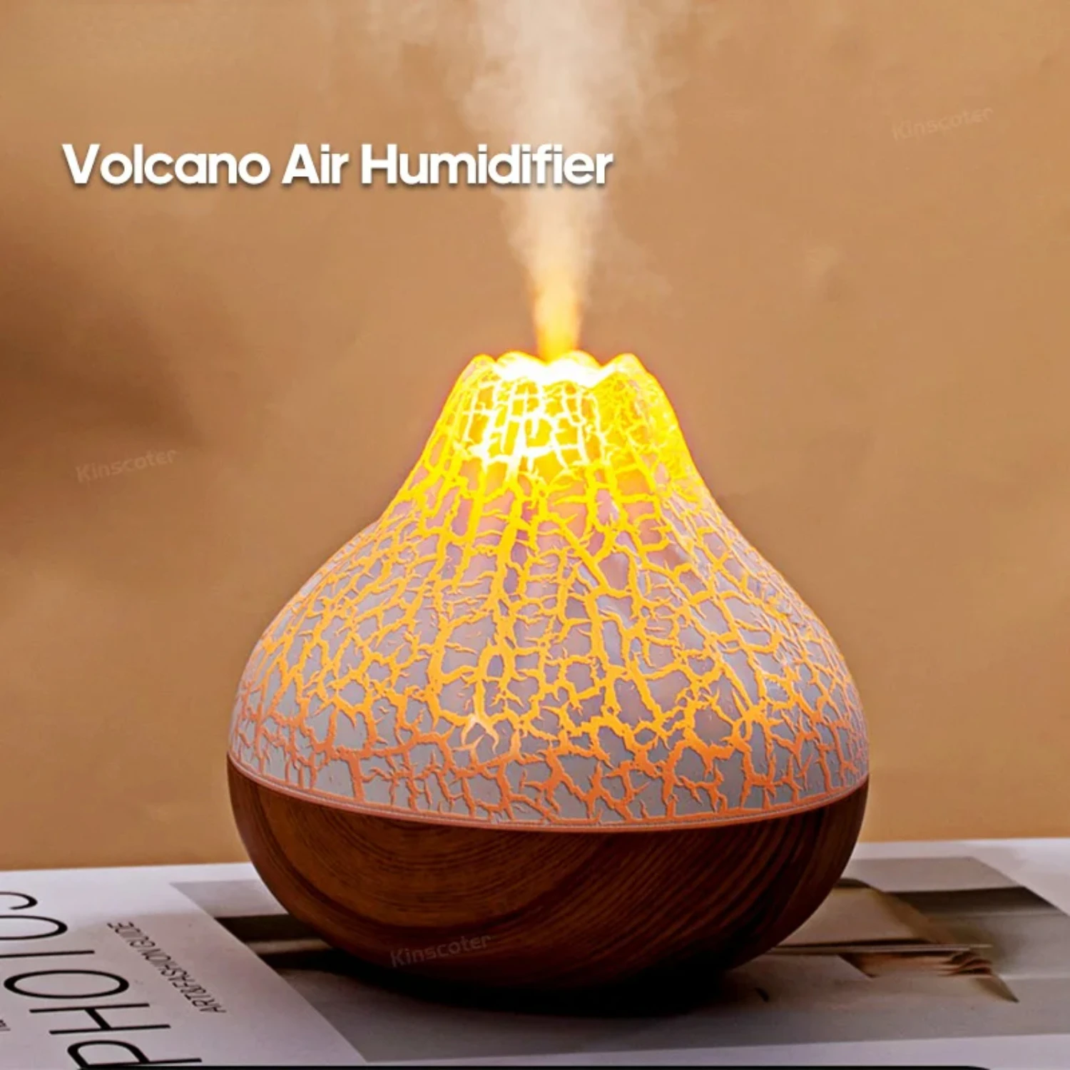 NEW Enhance your office or home with this powerful 300ml Volcano Desktop USB Air Humidifier. Experience the benefits of a water 