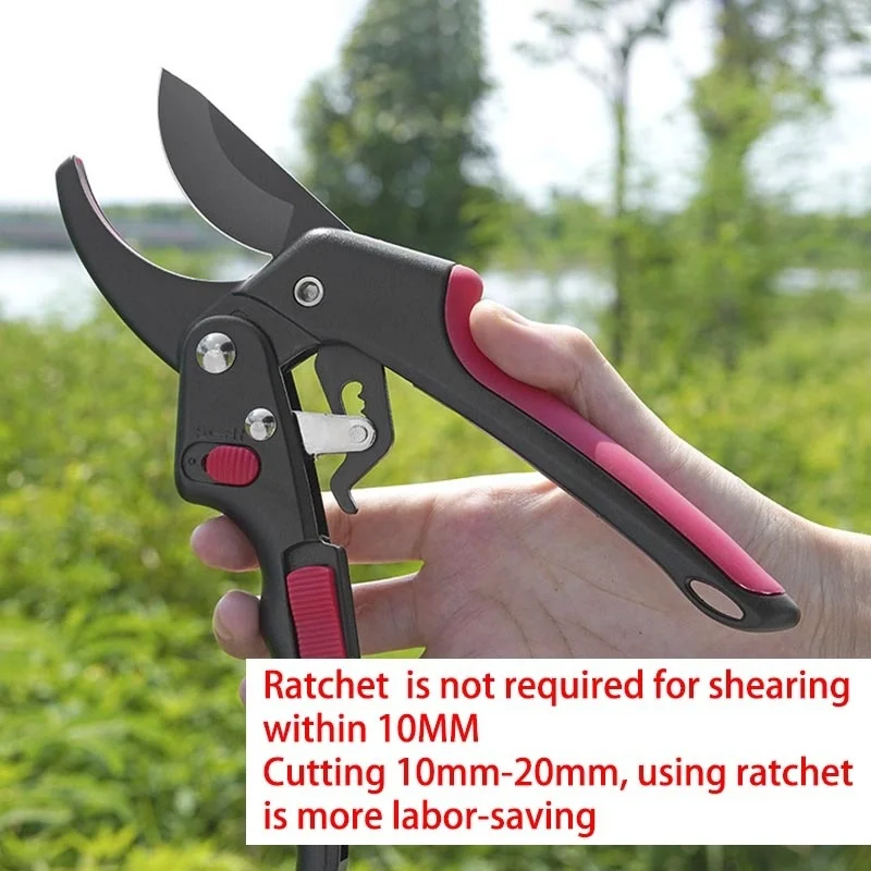 Ratchet Skip Garden Pruning Shear SK5 Steel Scissors Gardening Plant Scissor Branch Pruner Trimmer Tools