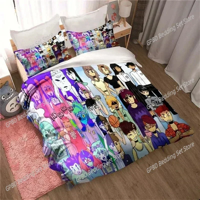 

Fashion 3D Printed Anime Omori Comfortable Duvet Quilt Cover Pillowcase Bedding Set Children Bedroom Decoration Home Textile