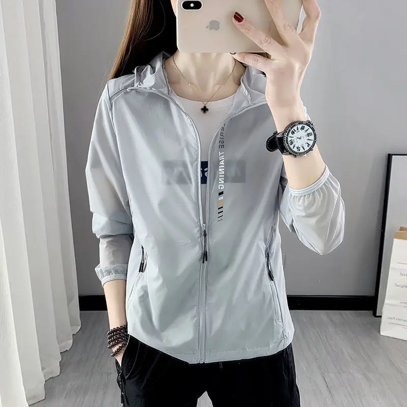 Summer ultra-thin anti-ultraviolet sunscreen clothes women's breathable long-sleeved versatile mountaineering hiking sports