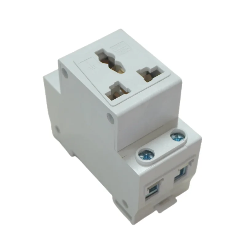 Universal AC30 3 Pin Plug 35mm Din Rail Mount Modular socket 10-16A 250V