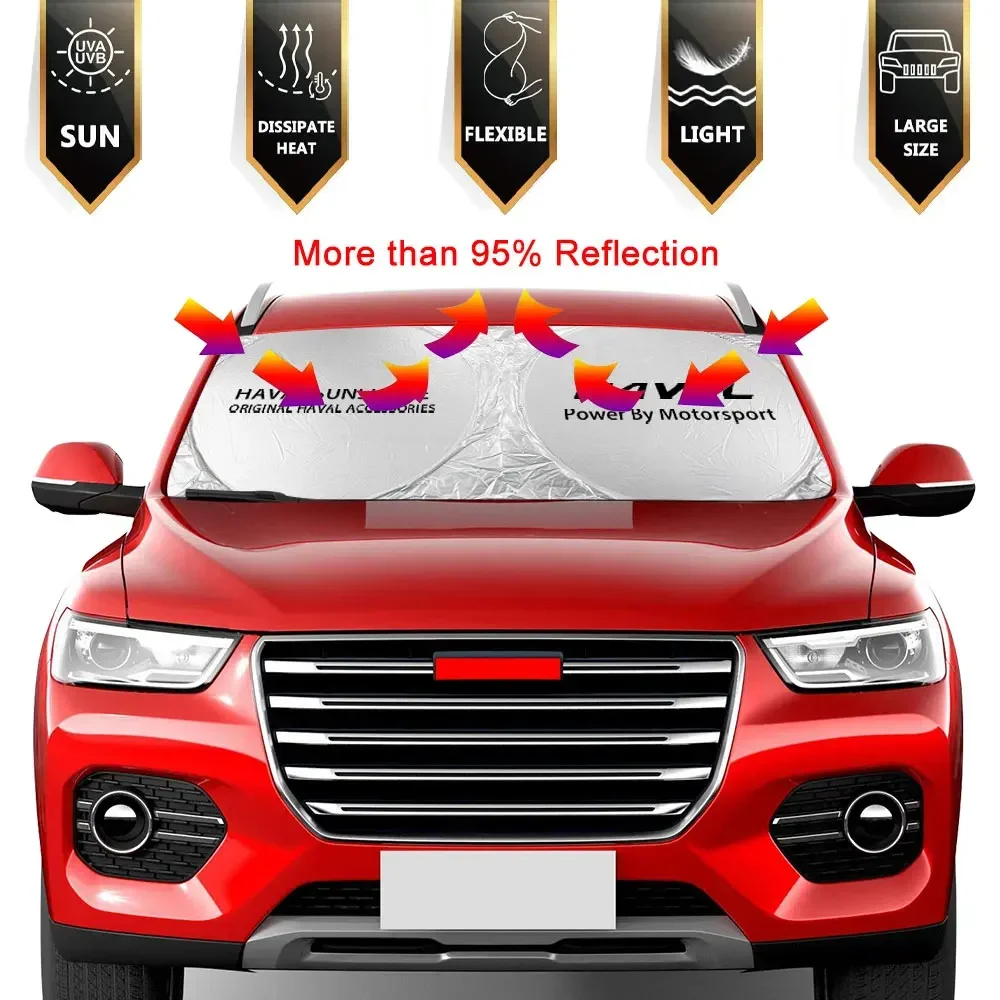 

For GREAT WALL HAVAL H6 H9 M6 F7 Car Windshield Sunshade Cover POER WEY STEED Auto Accessories Anti UV Reflector Visor Protector