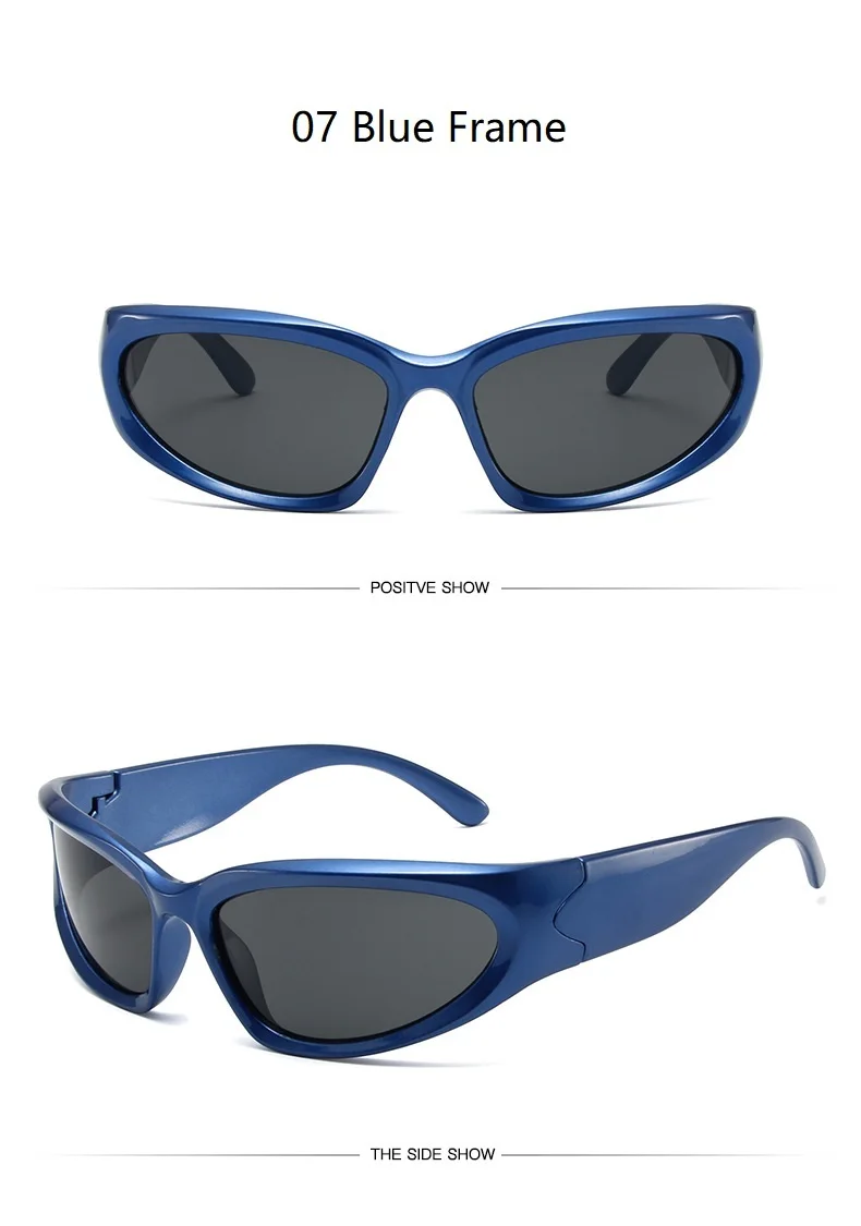 Y2k neue Punk Sport Sonnenbrille für Männer Frauen Luxusmarke Designer Sonnenbrille Herrenmode Vintage Sonnenbrillen UV400 Brille Brillen – Detail 31
