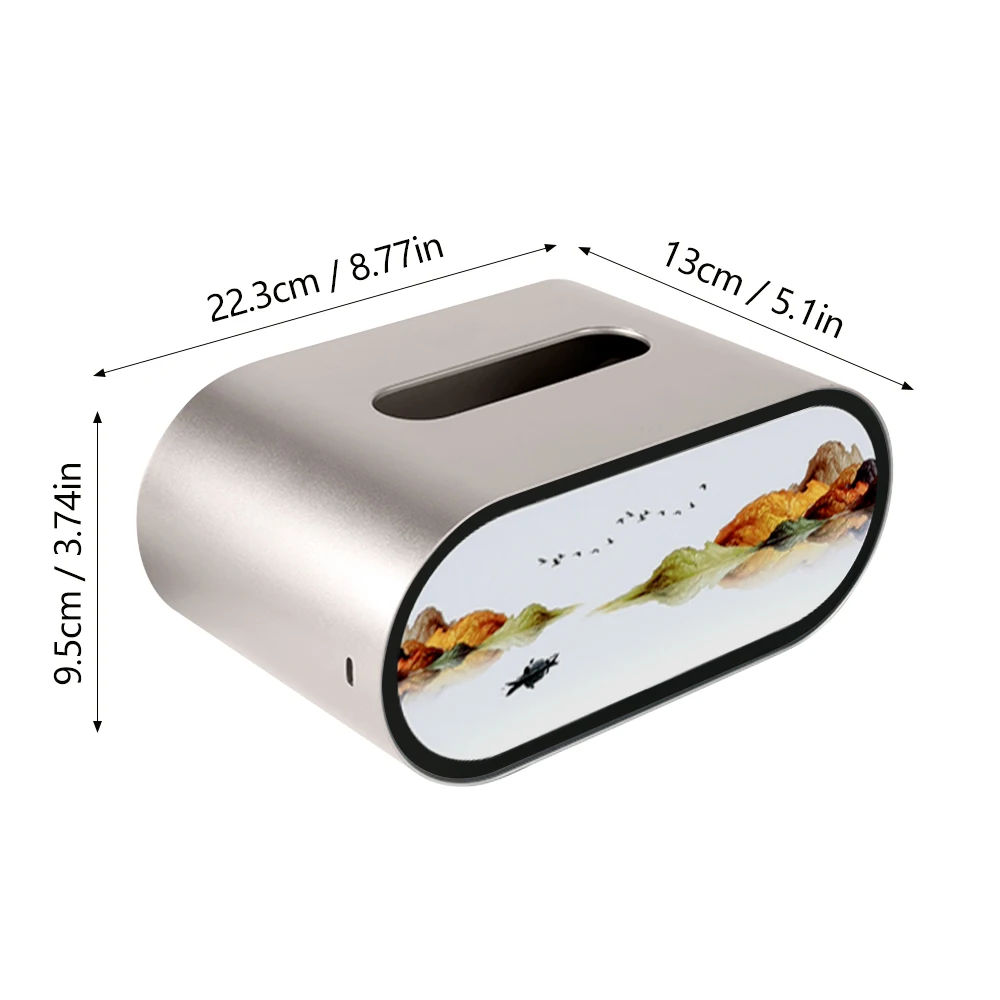 Коробка для салфеток, световая роспись, ночники, перезаряжаемая настольная лампа с бесступенчатым затемнением и 3-цветной яркостью для бумажной коробки для спальни