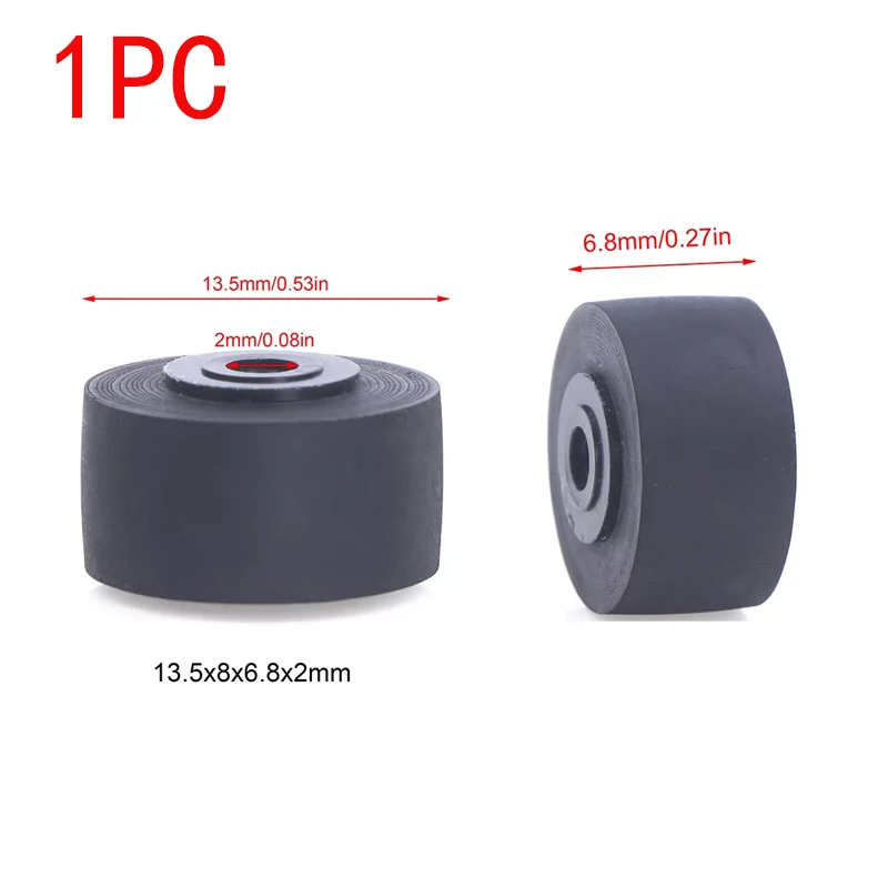 1Pc  For Tape Recorder Deck Cassette Movement Radio Audio Drive Player Accessories 13.5x8x6.8x2mm Rubber Pinch Roller Belt Wheel