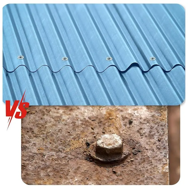 AWAH Waterproof& Rustproof Galvalume Screw Caps 100 Pack For Metal Roofs For Roofing Screw Covers