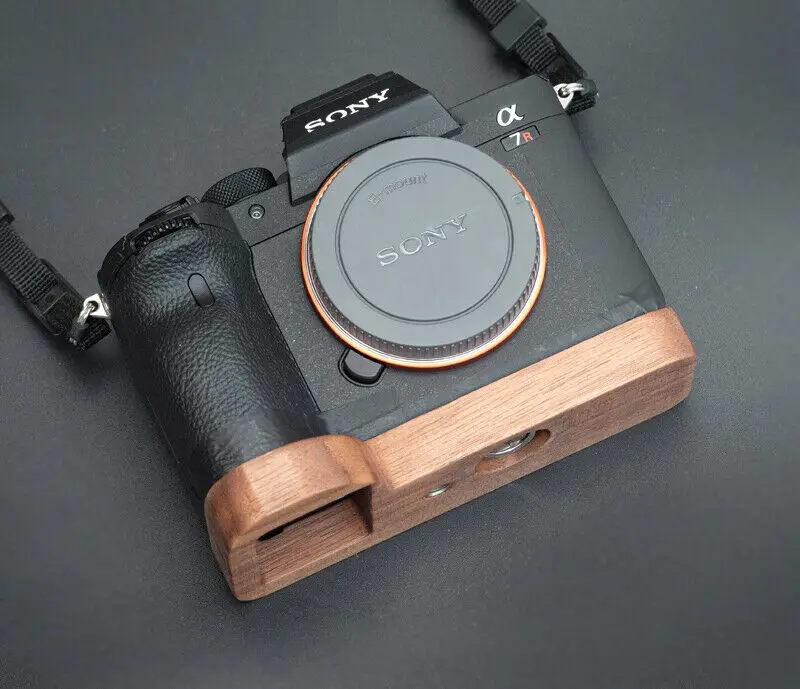 

Wood Camera Grip For SONY A7R4 A9M2 A7S3 A1 Handmade Handle Baseplate Ebony Walnut