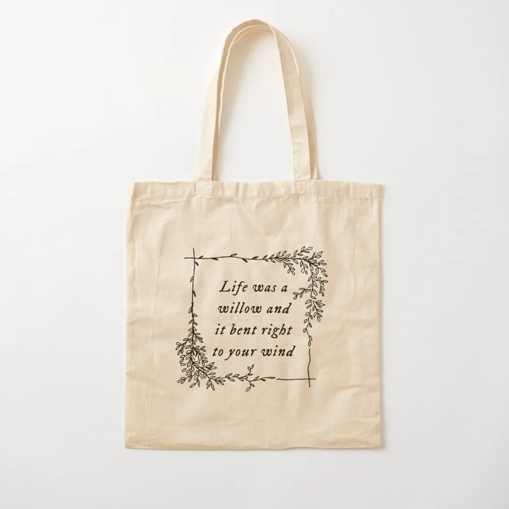 ألبوم الصفصاف evemore الفولكلوري حقيبة حمل حقيبة قماش للنساء حقيبة تسوق نسائية حمل الحقائب القماشية الجمالية