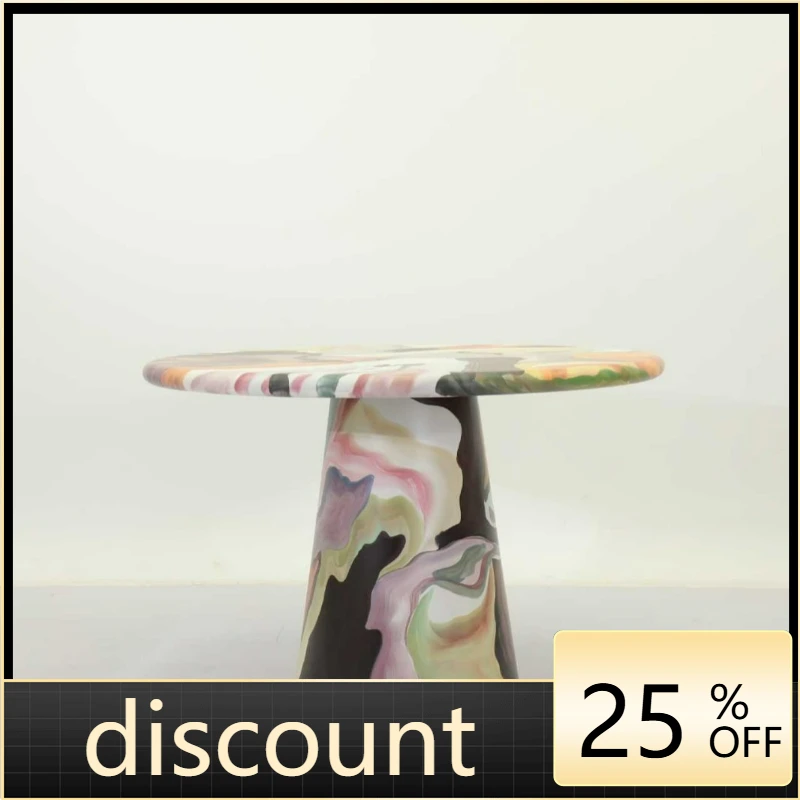 

LTT FRP Leisure Table Hand Painted Furnace Oil Painting Painted Table Creative Graffiti