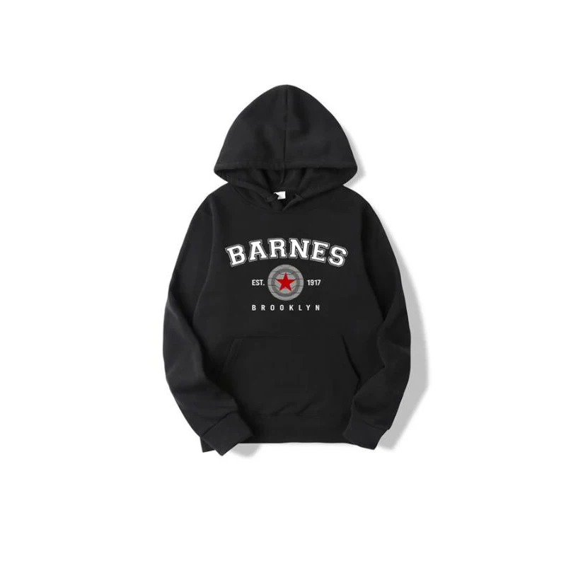 Vintage Barnes 1917 Hoodie Bucky Barnes Winter Soldier Hoodies Women Hooded Sweatshirt Tv Show Inspired Pullovers Superhero Tops