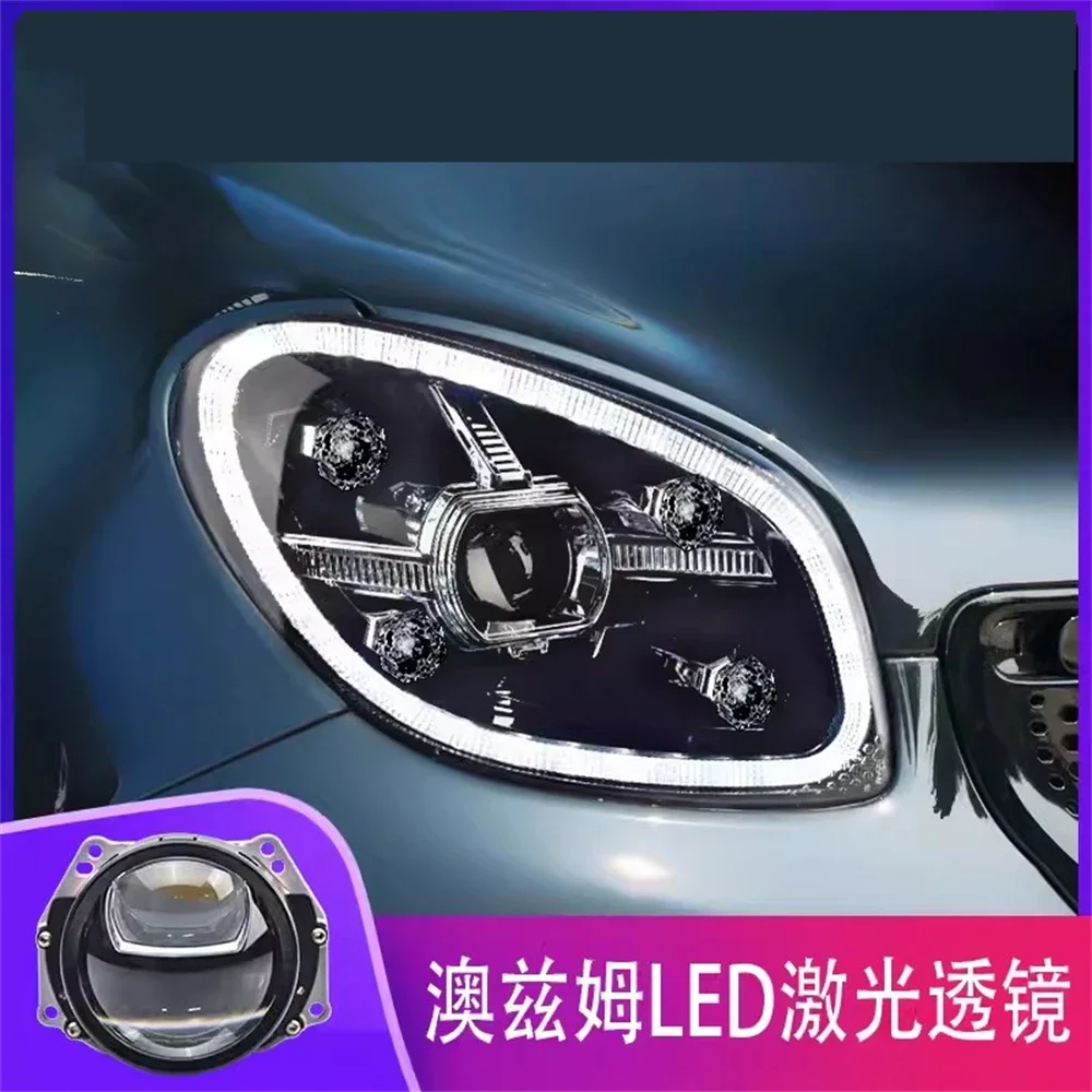 

Автомобильный светодиодный передний фонарь в сборе для Mercedes-Benz Smart DRL 16-19 дневных ходовых огней указателя поворота 2 шт.