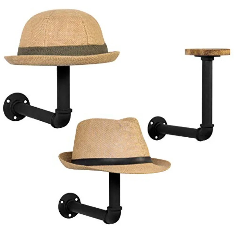 

3 Pcs Cowboy Hat Holder on Wall Hat Rack Hooks Wig Display Helmet Collection Organizer Baseball Cap Hanger Entryway Bedroom Rea