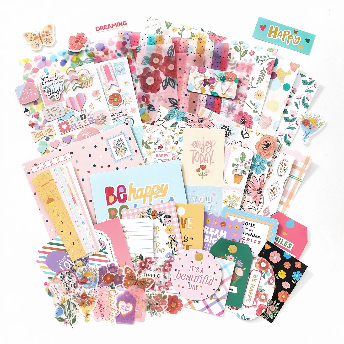JIAMEI Love Language Memo Series Ins Large Capacity Cute Stickers Material Pack DIY Diary Scrapbook Aesthetics Stationery Suppli