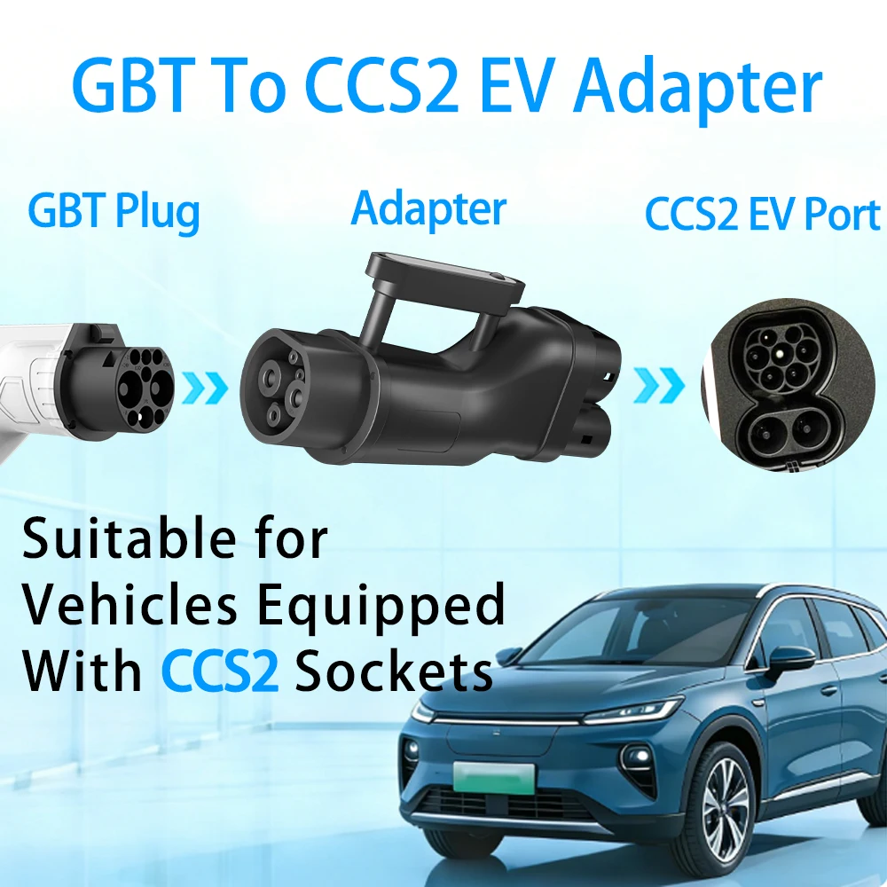 EV Car Adapter GBT To CCS2 DC 250KW Fast Charging Converter GB/T to CCS Combo 2 For EU Standard CCS 2 Socket Connectors Charger view 4