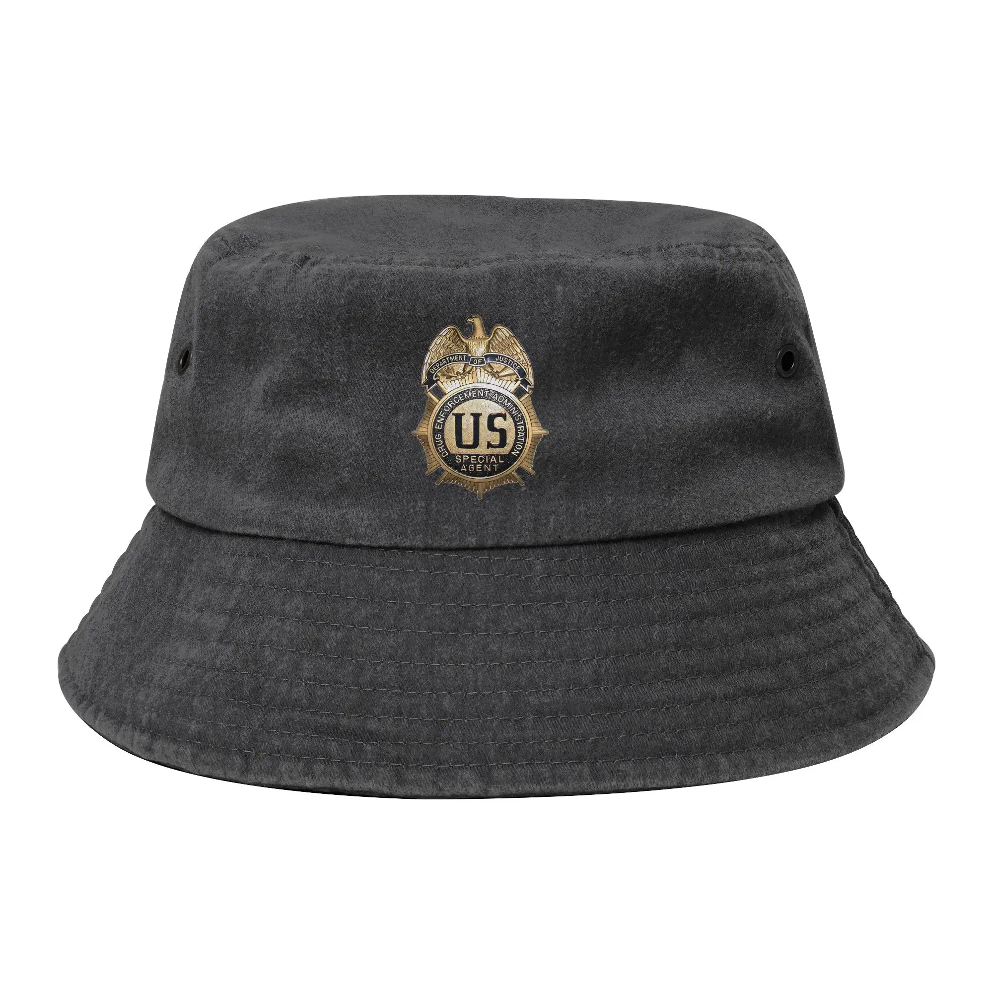 USA DEA Federal Interdiction Agency Bucket Hats for Women Summer  Distressed Washed Sun Hats Style Outdoor Fishing Caps Bob Hat