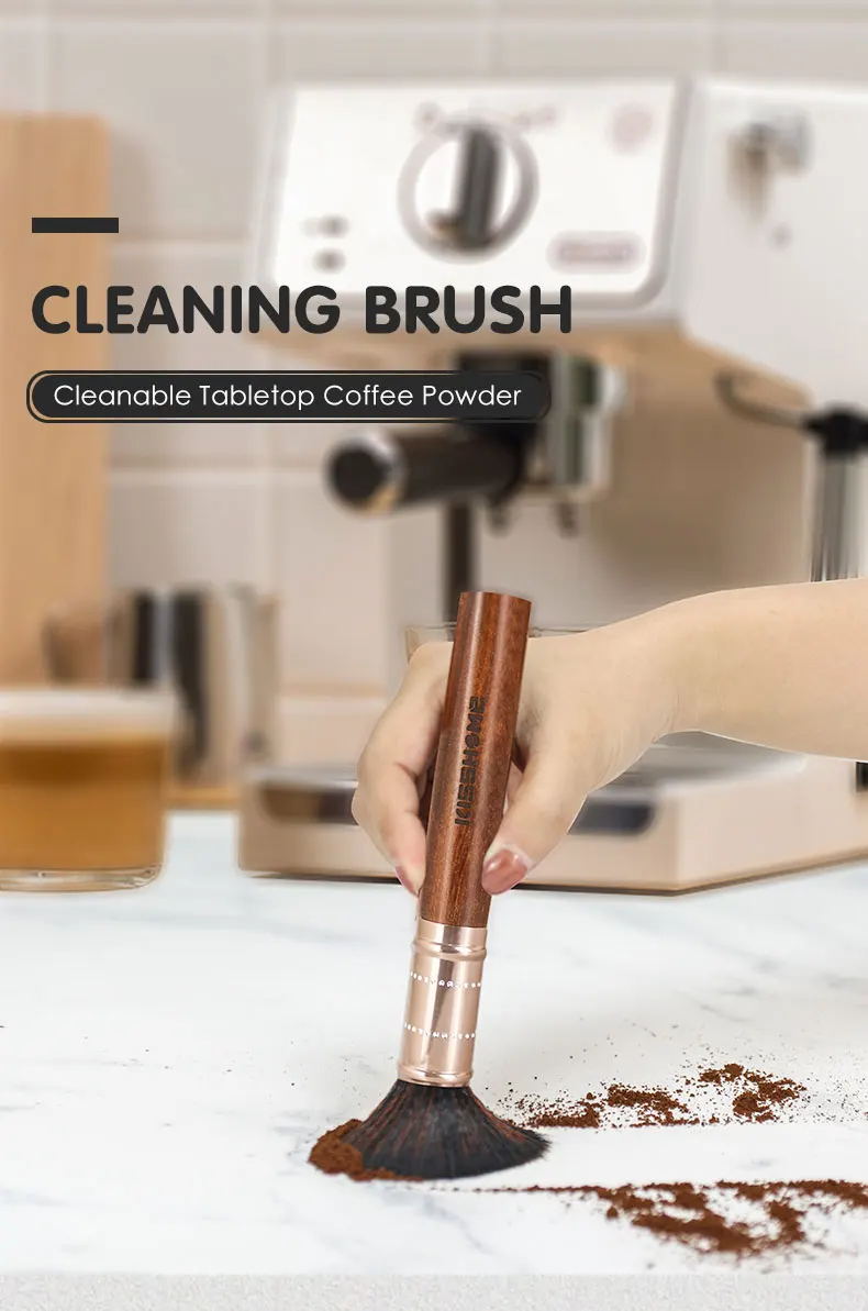 Kaffee Pinsel Mühle Reinigung Werkzeug Holz Griff Espresso Maschine Reiniger Pulver Abstauben Küche Home Cafe Barista Zubehör – Detail 3