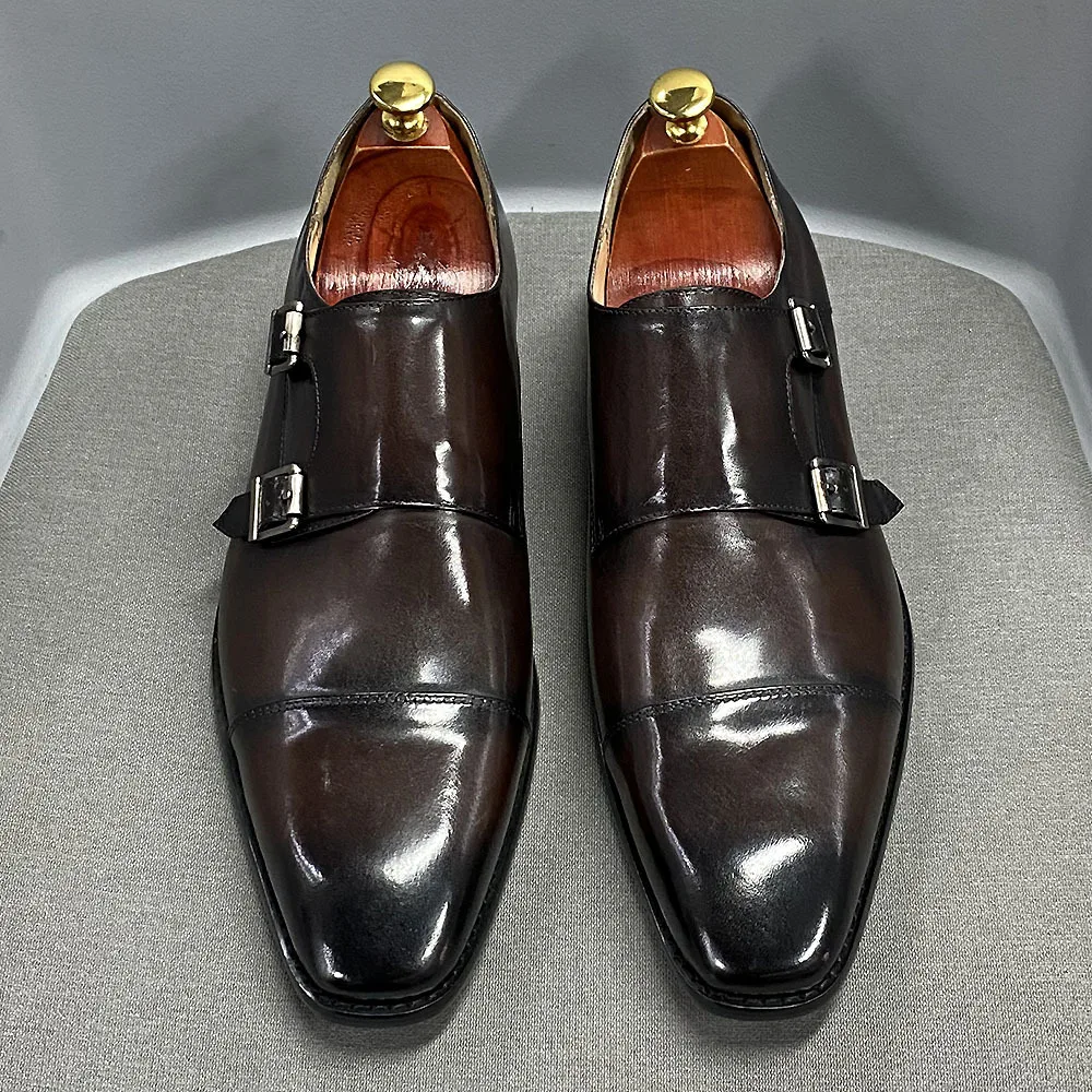Men's High End Leather Suede Handmade Classic Business Fashion Formal Work Men Casual Shoes Loafers Leather British Men's Shoes