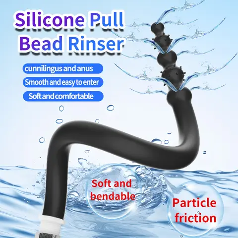 3 size Silicone Clean Vaginal Anal Washer Shower Butt Plug Medical Enema Douche Pipe Intestinal tract Sex Toys For Women Men Gay