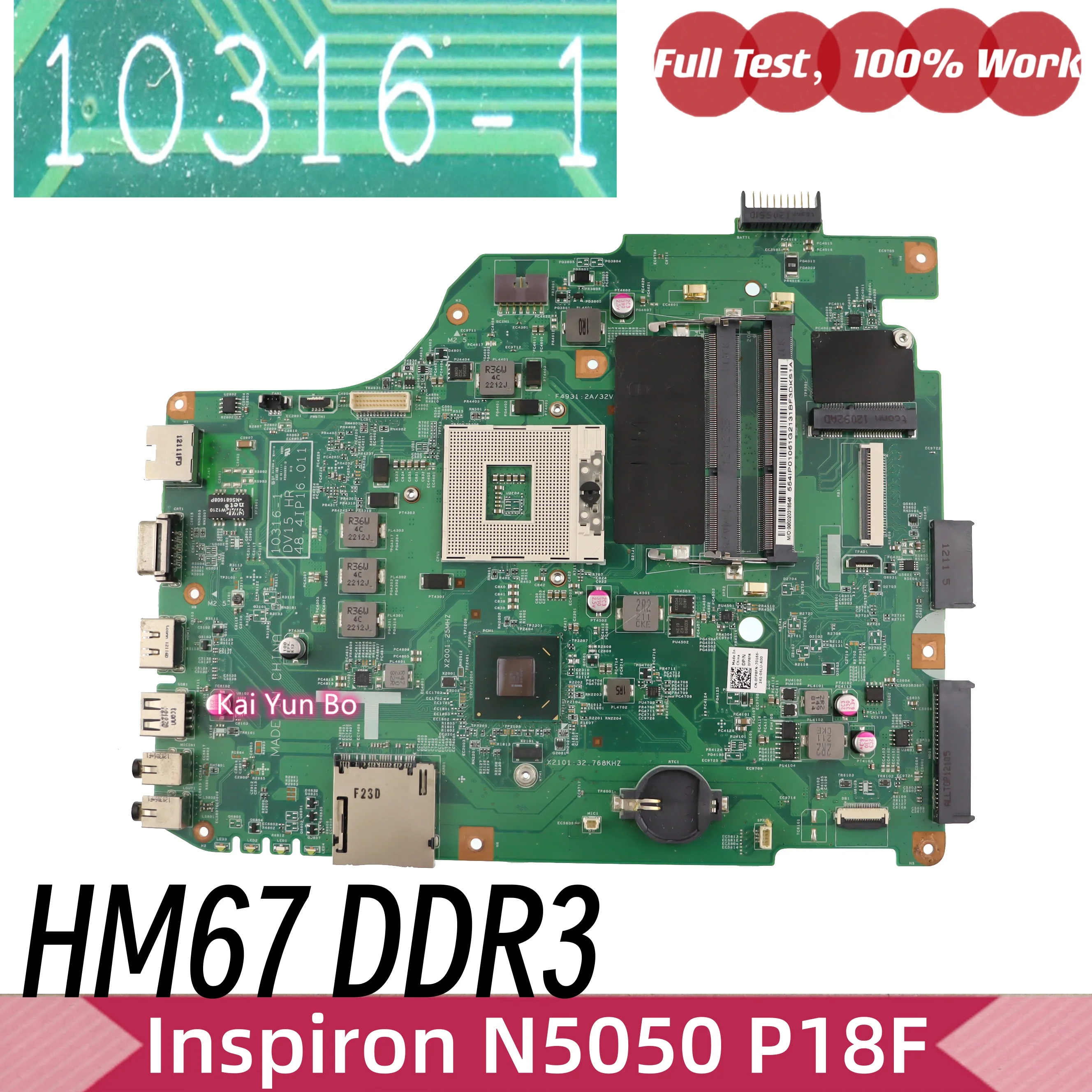10316-1-cn-0fp8fn-0fp8fn-fp8fn-pour-dell-inspiron-n5050-p18f-carte-mere-d'ordinateur-portable-dv15-484ip16011-carte-mere-hm67-ddr3-ordinateur-portable
