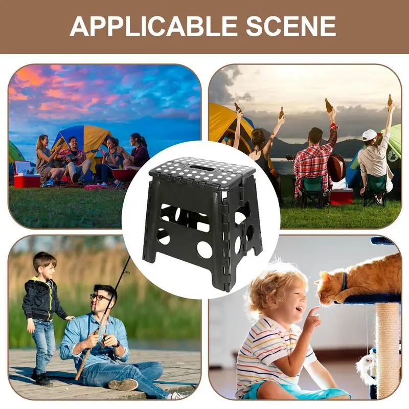 Non Slip Portable Foot Stool Multi Purpose Folding Step Stool Easy Storage Space Saving Foldable Stool For Kitchen Living Room