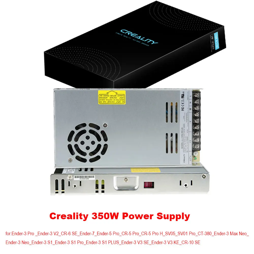 Creality 350W Power Supply 24V 14.6A 115/230V For Ender-3 V2/Ender-3 S1/Ender-3 S1 Pro//Ender-3 V3 SE/Ender-3 V3 KE/CR-10 SE