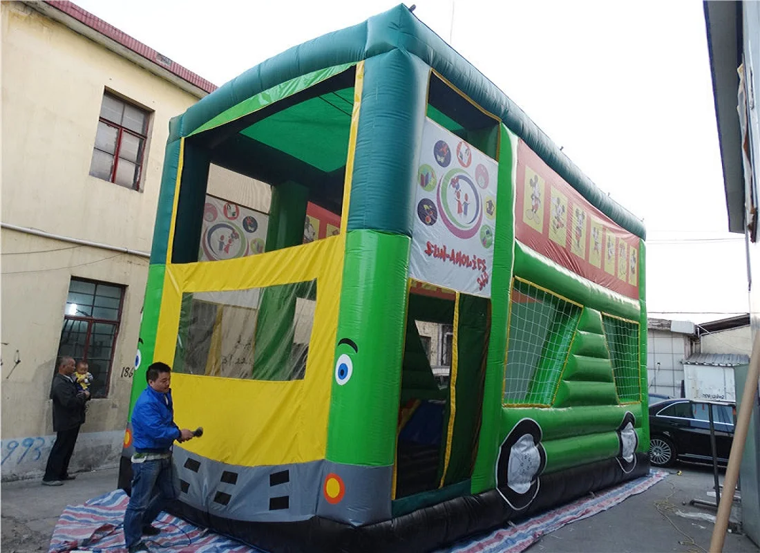 Bus Car Inflatable Castle, Outdoor Entertainment Equipment, Amusement Toys