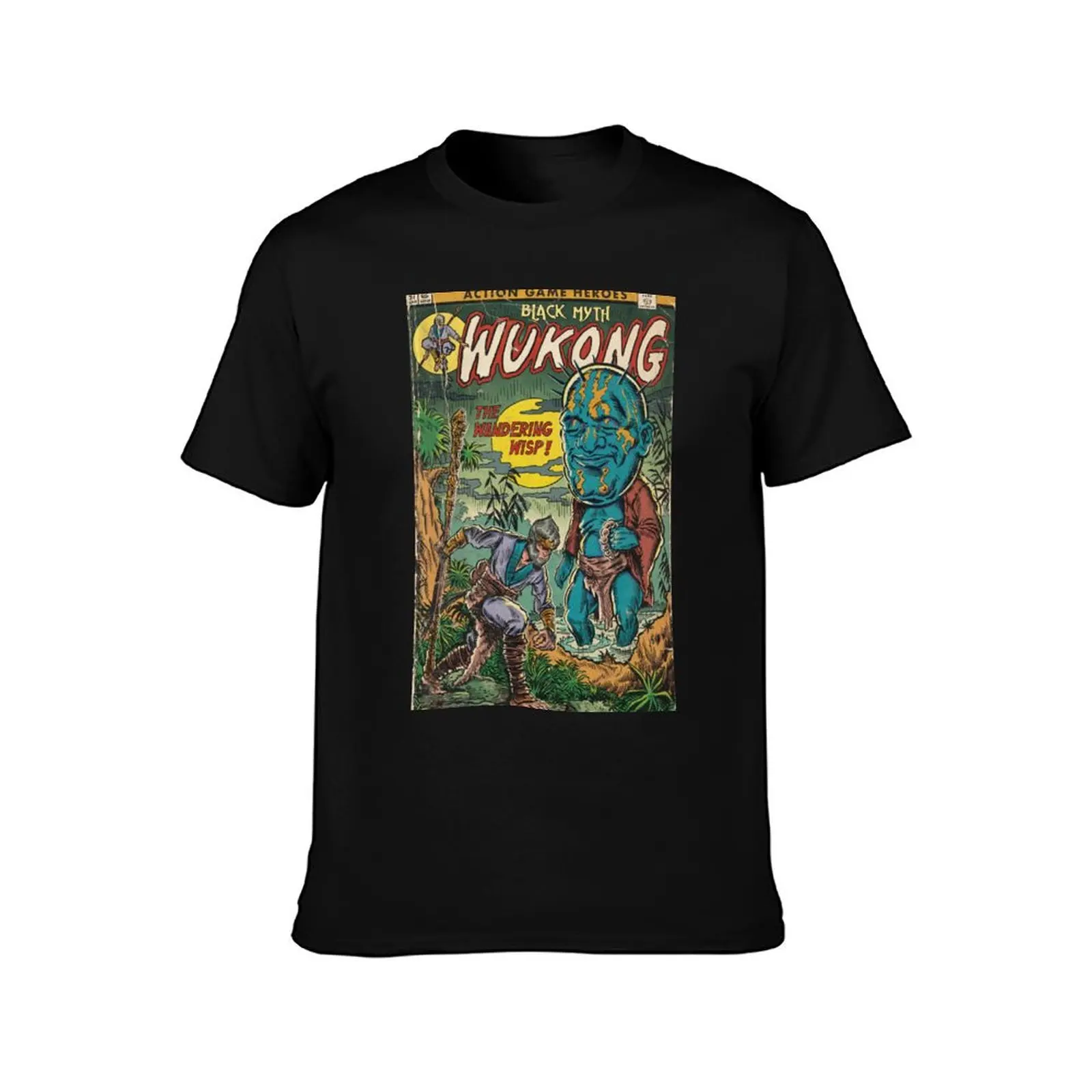 The Wandering Wisp! Black Myth Wukong Comic Book Cover Fan Art T-Shirt graphic tee shirt shirts graphic tees mens fashion