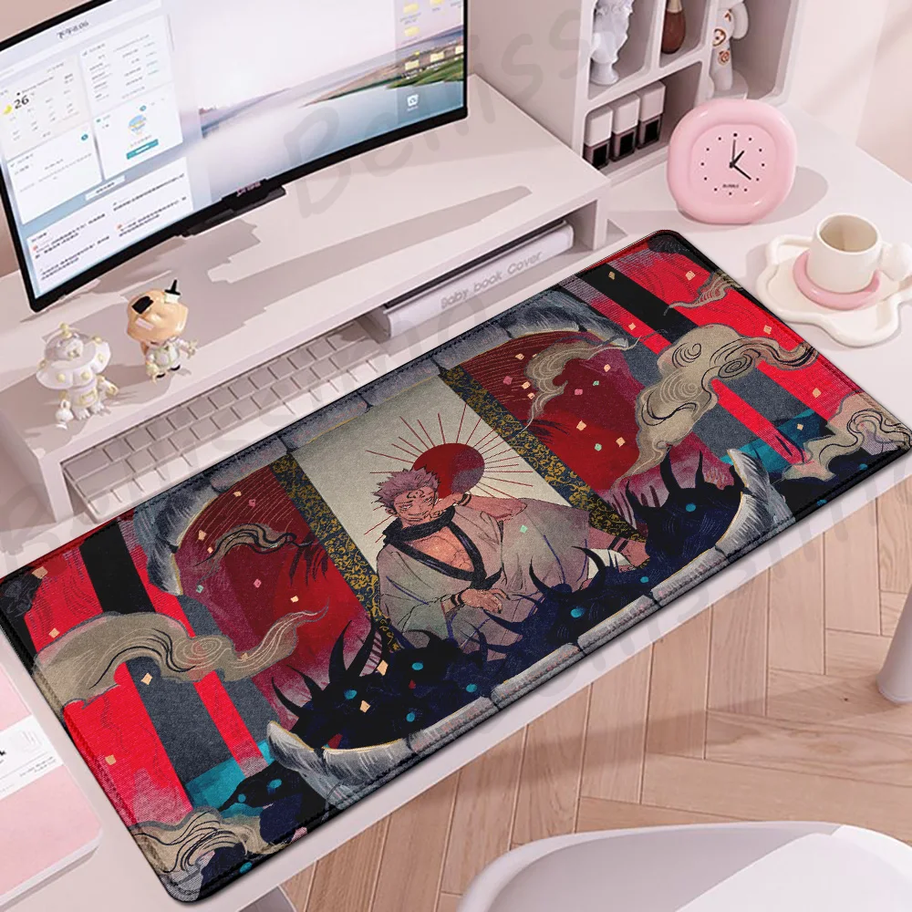 Anime Gaming Mouse Pad J-Jujutsu Kaisen Gojo Satoru Mousepad Keyboard Mouse Mat PC Cabinet Extended Desk Mat Office Accessories