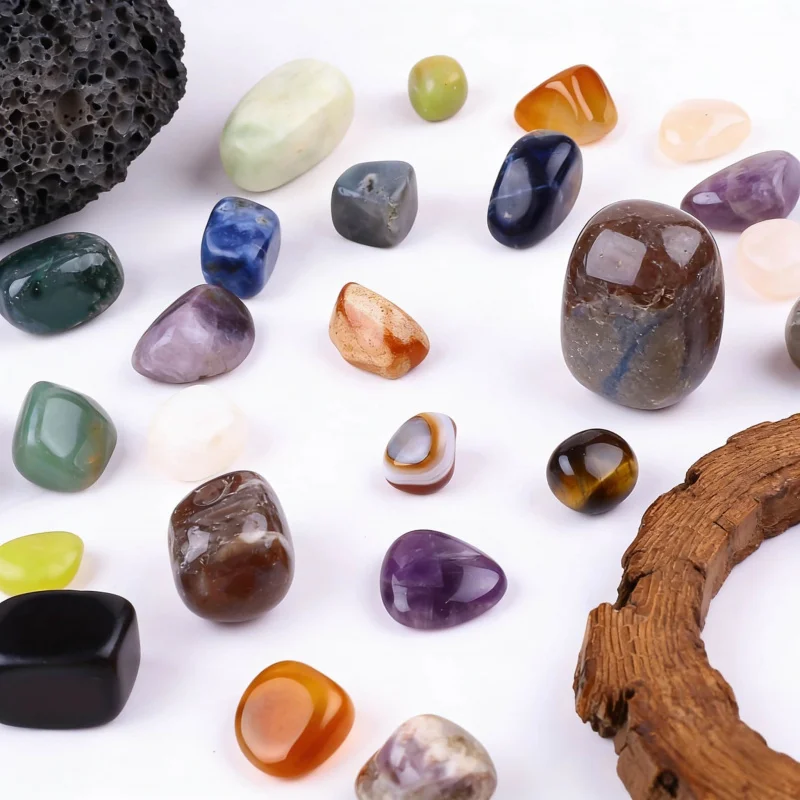 Polished Pebble Gravel bulkInstallation50g100gColorful Crystal Raw Stone Garden Landscaping Ornament Decoration