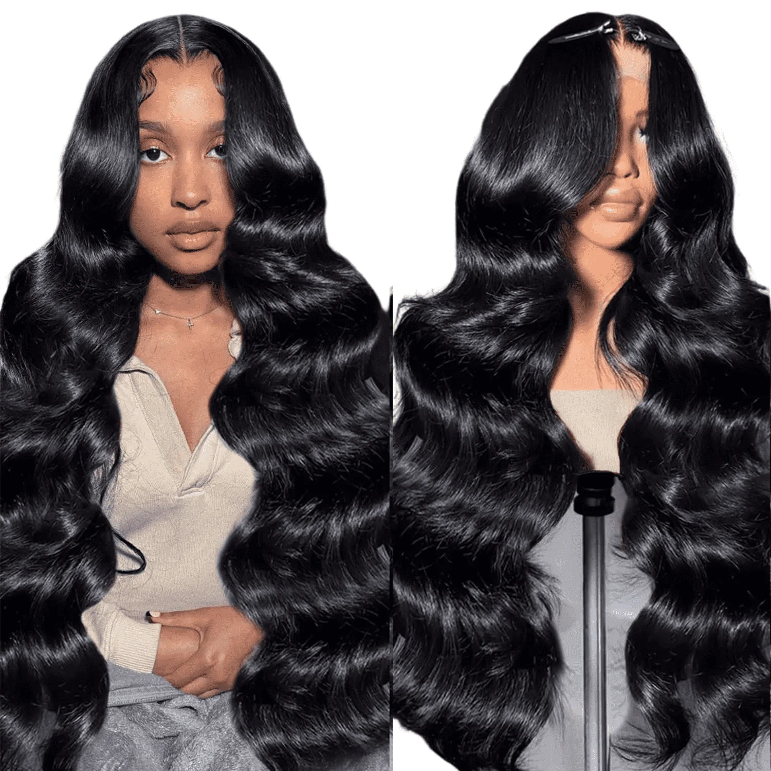 Brazilian Lace Front Human Hair Wigs for Women Body Wave 13x4 Human Hair Lace Frontal Wig 13x6 Transparent Lace Natural Color