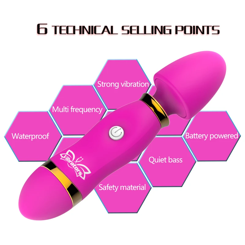 Powerful Clitoris Dildo Vibrator Erotic Sex Toys For Women 12Hz AV Vibration Magic Wand G-spot Massager Female Masturbator