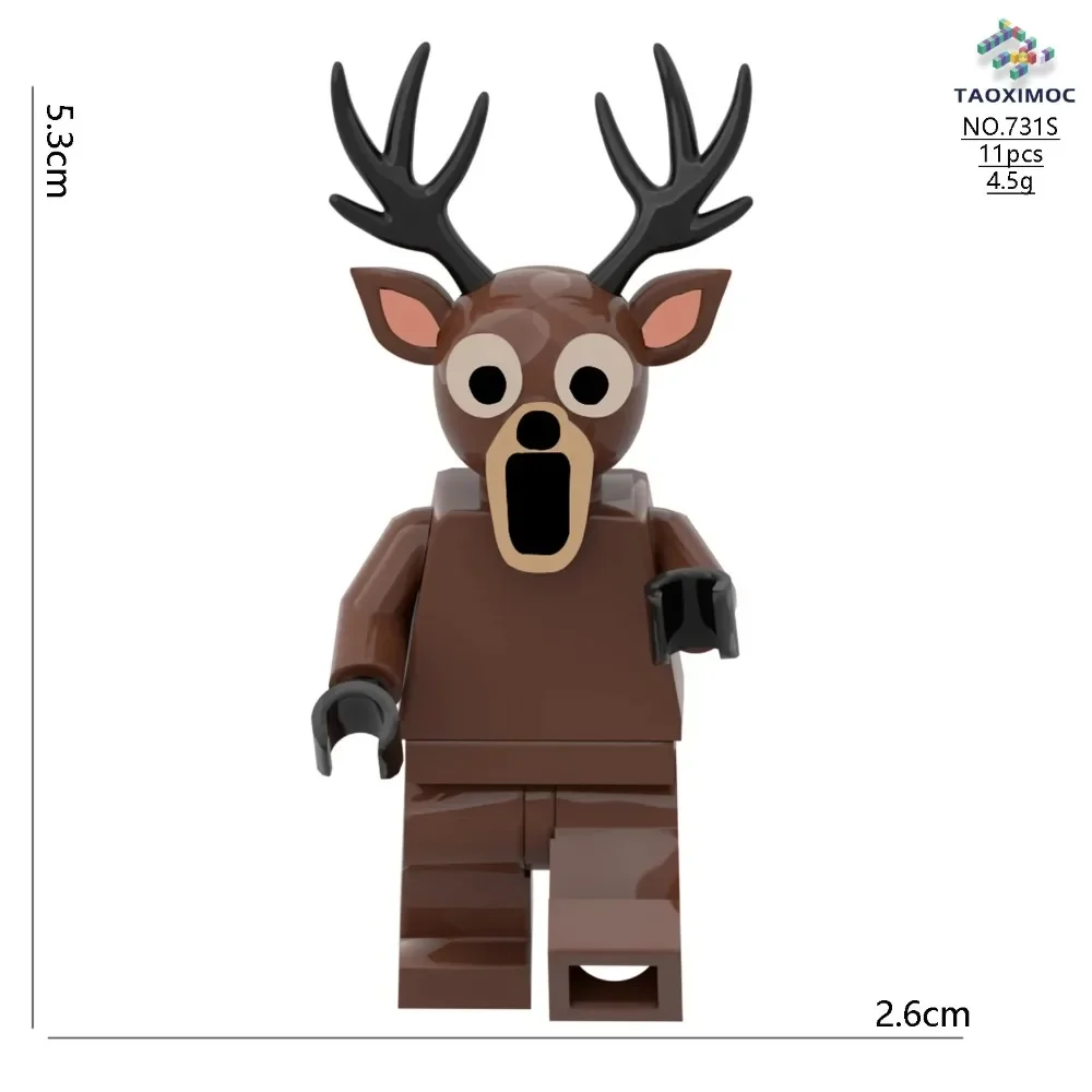 99 @@Nights in The Forest Deer Owl Goat Monster Building Blocks Set Model Assembled Building Blocks Children's Toys Plastic Doll