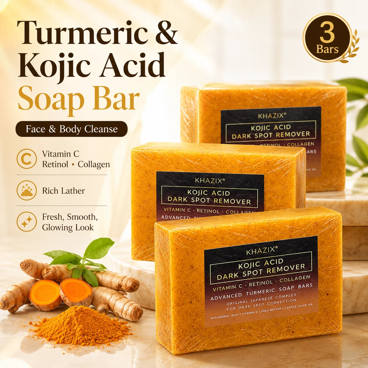 Daily Cleansing Soap Bar for Face and Body, Gentle Bath Soap, Portable Skin Care Bar for Home Travel Use