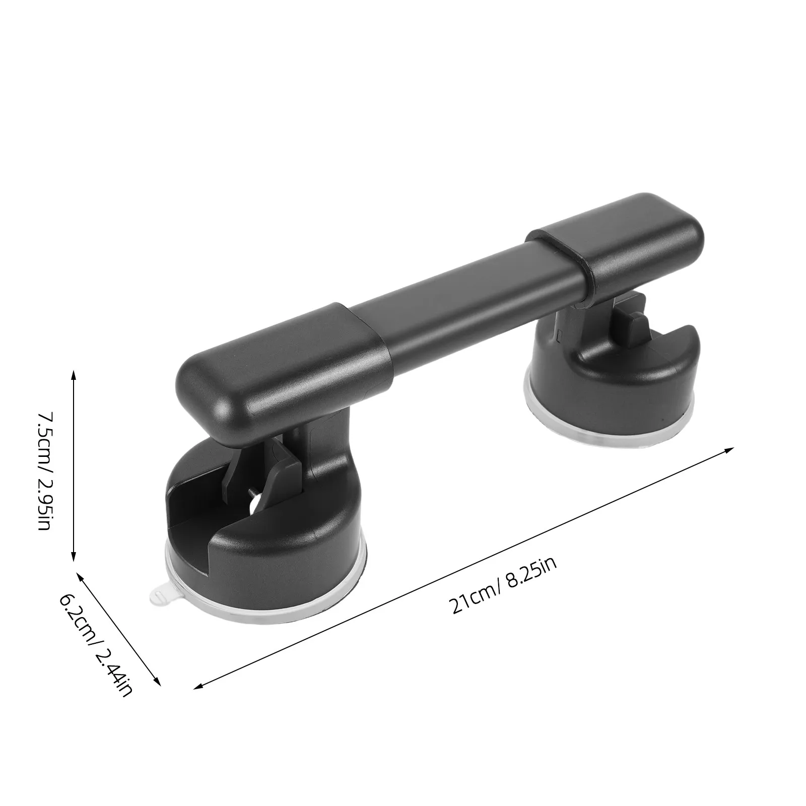 Suction Cup Bathroom Grab Bar Heavy Duty 21Cm Safe Shower Handle Non Slip Bathtub Support for Seniors Elderly Stability