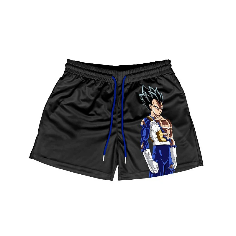 New Cartoon Naruto Kakashi Board Shorts Dragon Ball Super Saiyan Men Large Size Printed Board Shorts Anime Peripherals Gift Toy