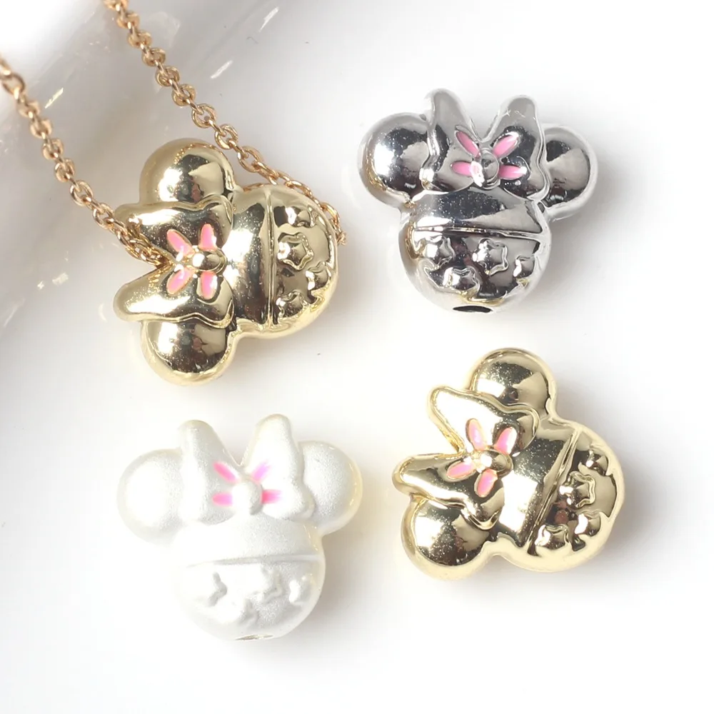 

10 Pieces/bag Simplicity Alloy Bow Mini Avatar Loose Bead DIY Bracelet Necklace Accessories