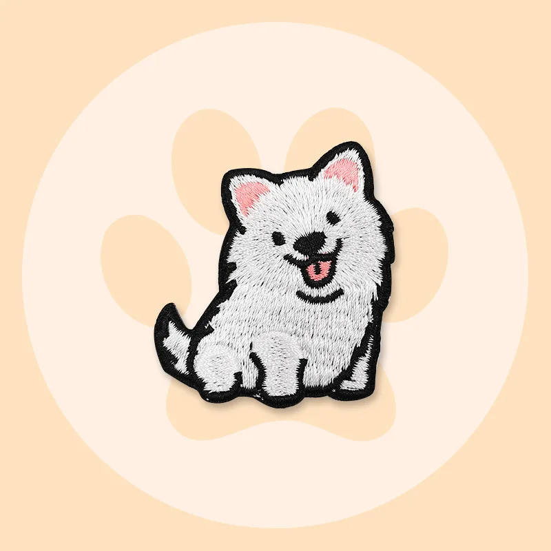 Cartoon Puppy Corgi Embroidery Stickers Cute Pet Dog Patches DIY Ironing Dachshund Patch Badges Samoyed Patches for clothing