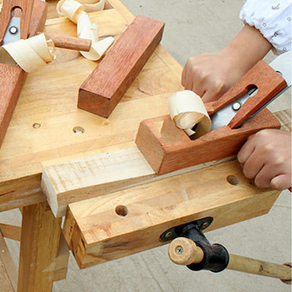 Cepillo de mano de madera de palisandro, plano de madera, plano inferior, cepillador de mano con bordes, herramientas de carpintería de carpintero