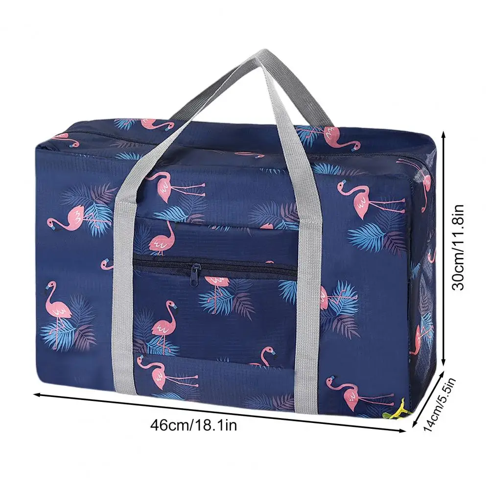 

46*30cm Foldable Travel Duffel Bag Tote Carry-on Luggage Bag Large Capacity Waterproof Portable Grocery Storage Bag With Zipper