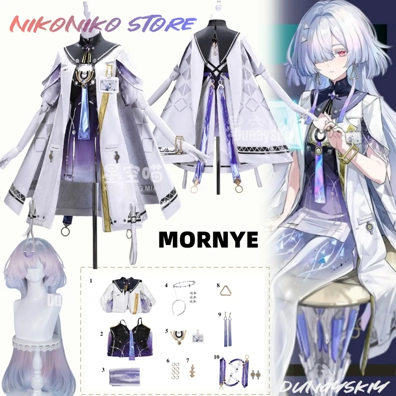 

Костюм для косплея MORNYE из игры Wuthering Waves, комикс, люкс-версия, на Хэллоуин, женский наряд с аксессуарами, для ролевых игр