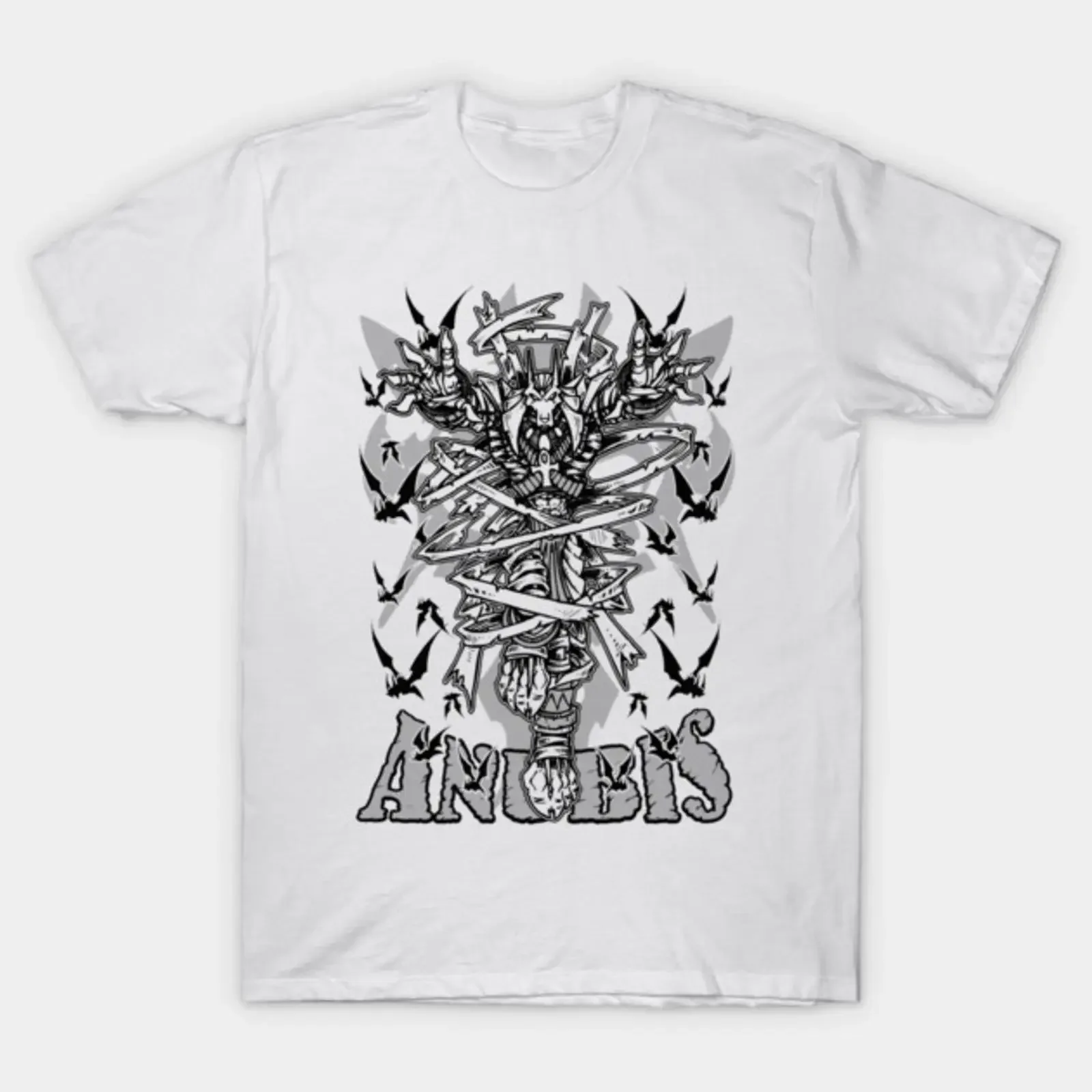 anubis T Shirt vintage Washed Soft fashion streetwear designer clothes Slightly Versatile Top For Everyday Wear homme Casual