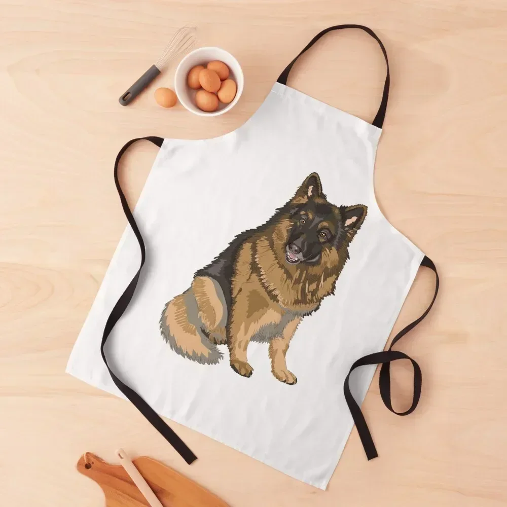 

German Shepherd Apron Women's Dress professional kitchen Womens Dresses Men's Kitchen Apron