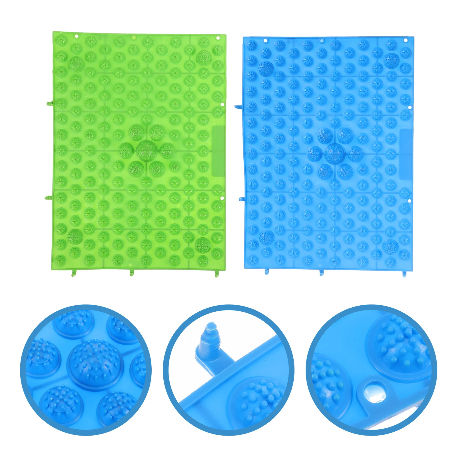 

2Pcs Tpe Foot Massage Mat Toe Pressure Plate Relief Fatigue Travel Friendly Reflexology Mat Walking Foot Massager