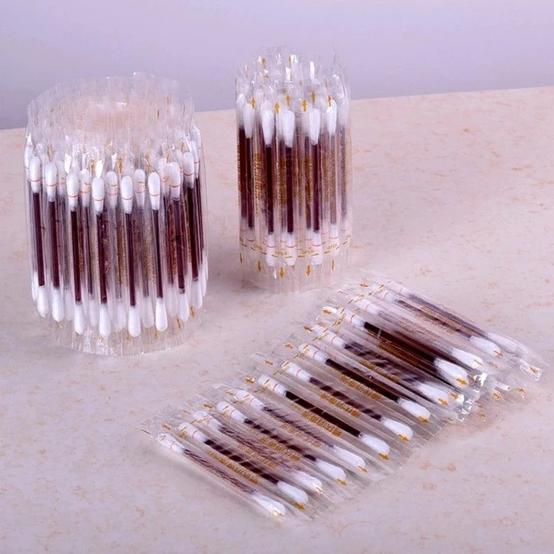 50 disposable iodine alcohol disinfectant cotton swabs, used for wound disinfection and emergency cleaning for outdoor survival.